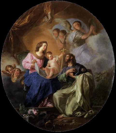 Luis Paret y alcazar Virgin and Child with St James the Great oil painting image